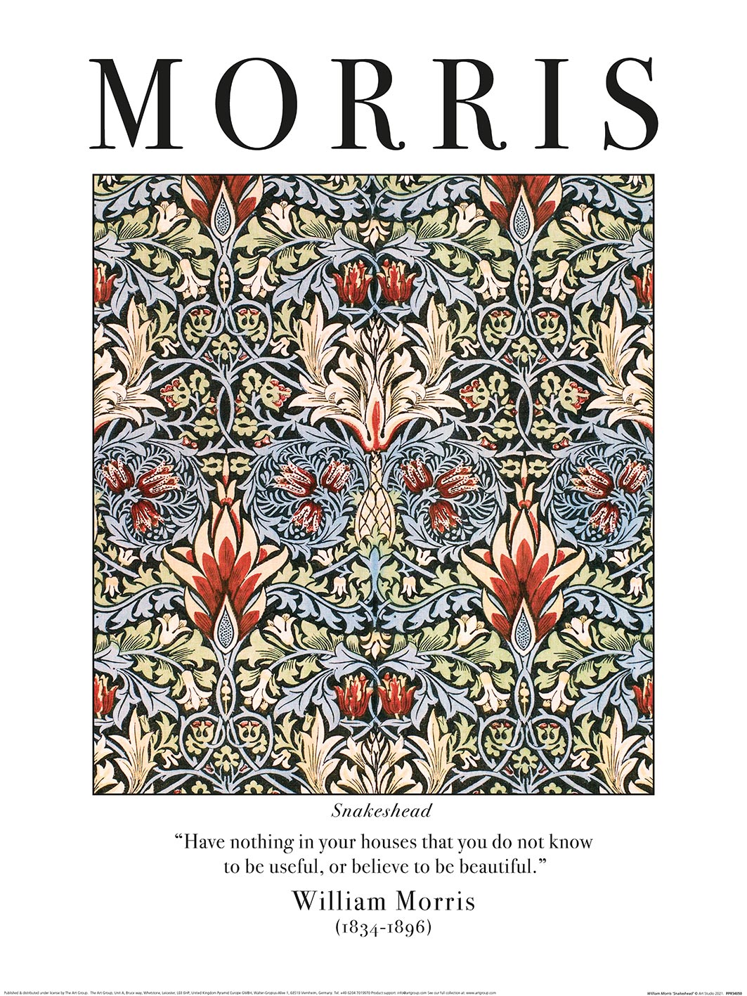 William Morris (Snakeshead) Art Print