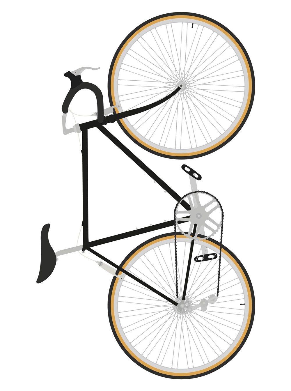Monument Studio (Bike (Black) Art Print