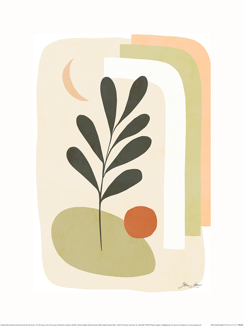Dominique Vari (Earthy Tropical Foliage V) Art Prints