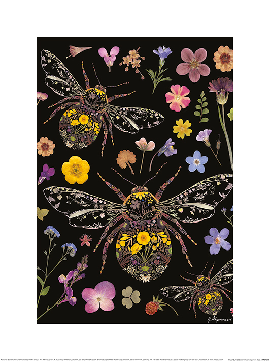 Helen Ahpornsiri (Floral Bumblebees) Art Prints