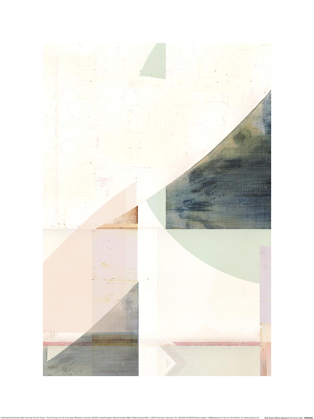 Cartissi (Pink Green White Abstract II) Art Print