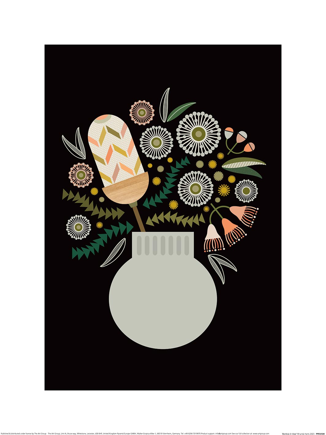 Lyndy Hants (Banksia in Vase) Art Prints