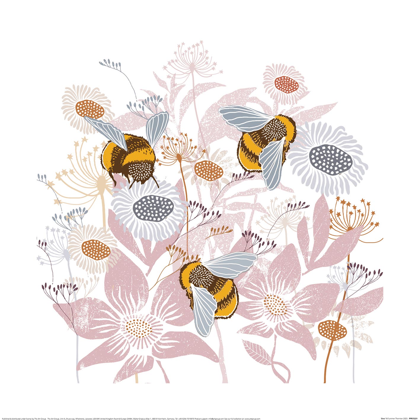 Summer Thornton (Woodland Nature - Bees) Art Print