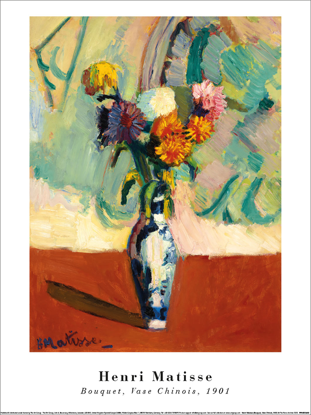 Henri Matisse (Bouquet, Vase Chinois, 1901) Art Print