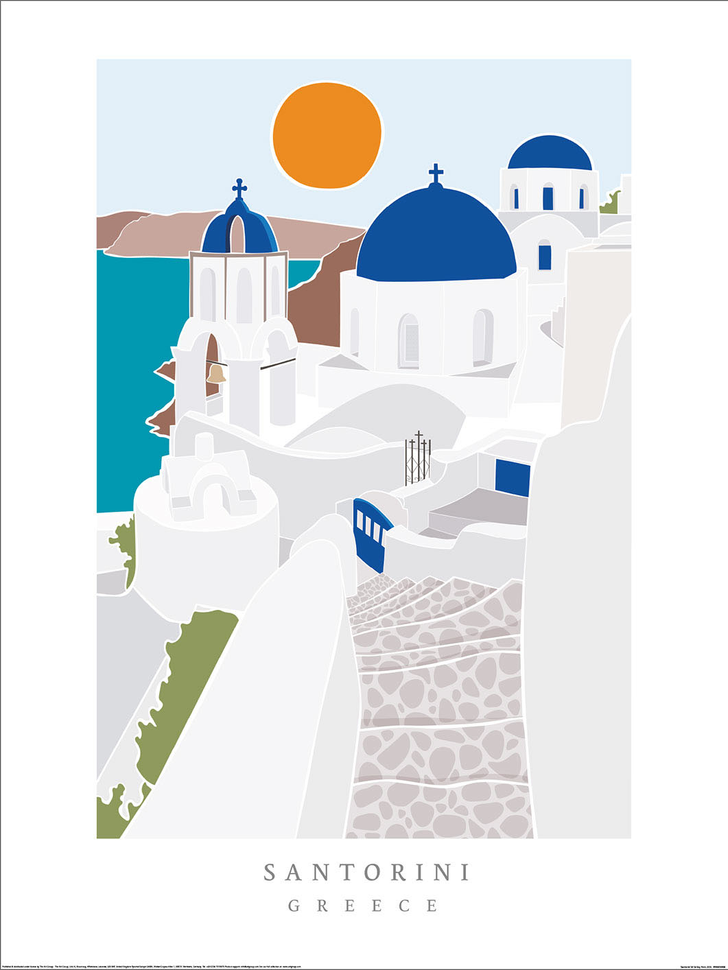 Tall Boy Prints (Santorini) Art Prints