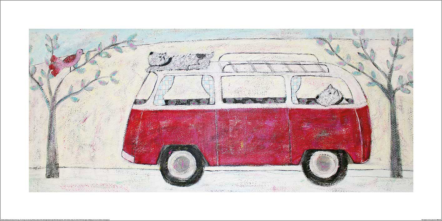 Annora Spence (Red Campervan) Art Print