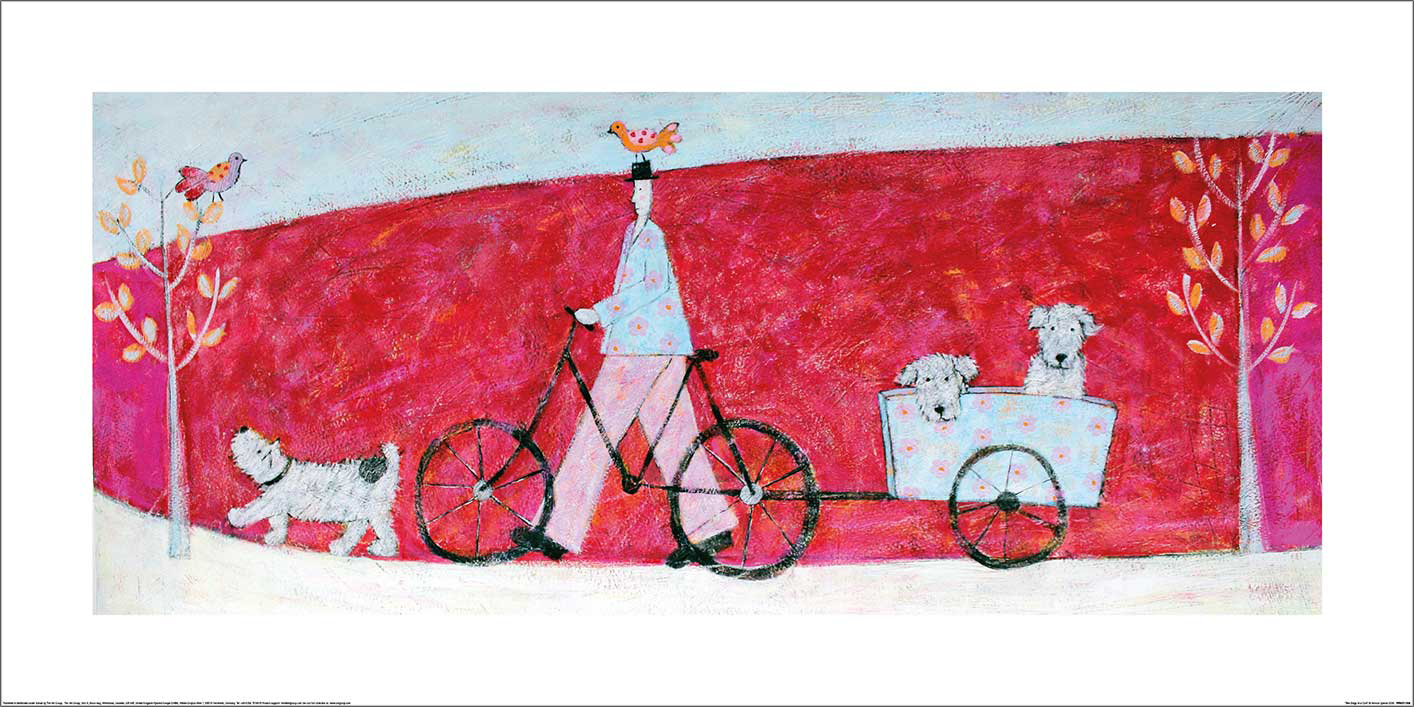 Annora Spence (Two Dogs in a Cart) Art Print
