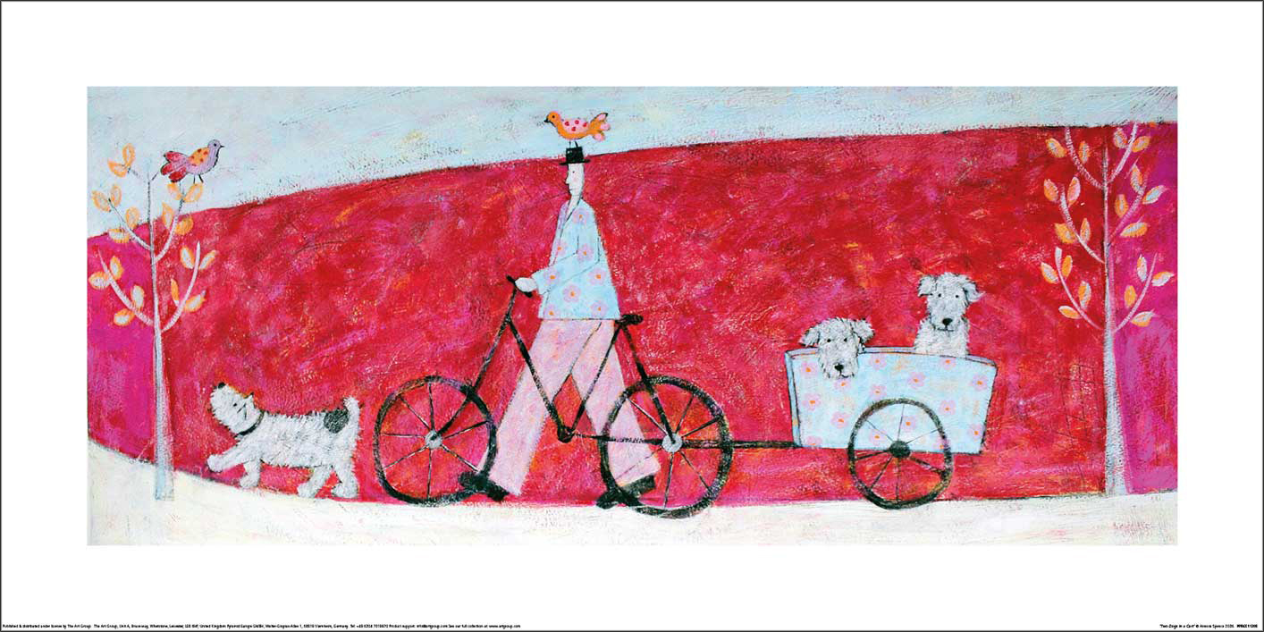 Annora Spence (Two Dogs in a Cart) Art Print