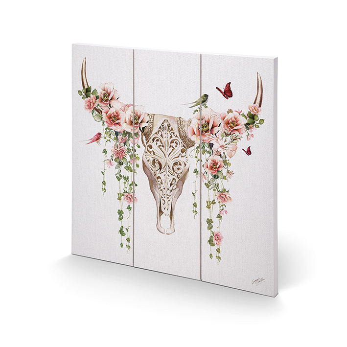 Summer Thornton (Floral Skull) Wood Print