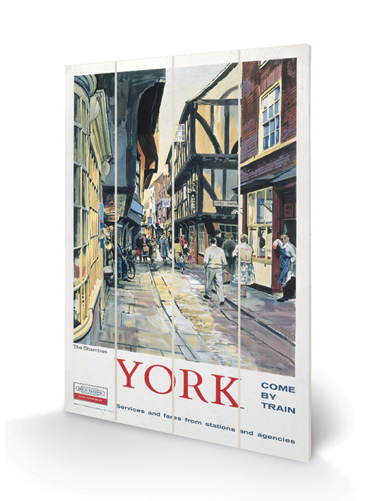 York (6) Wood Print