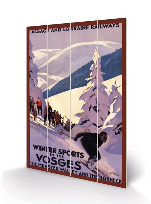 Winter Sports In The Vosges Wood Print