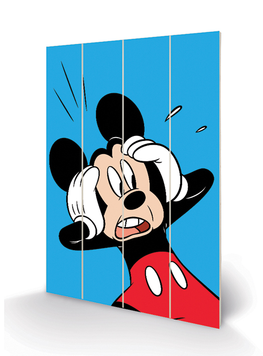 Mickey Mouse (Shocked) Wood Print