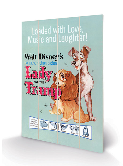 Lady and the Tramp (Love, Music and Laughter) Wood Print