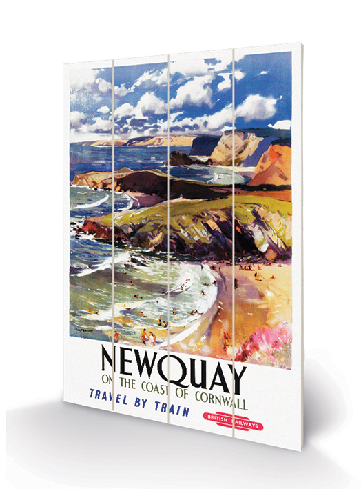 Newquay (Coast) Wood Print