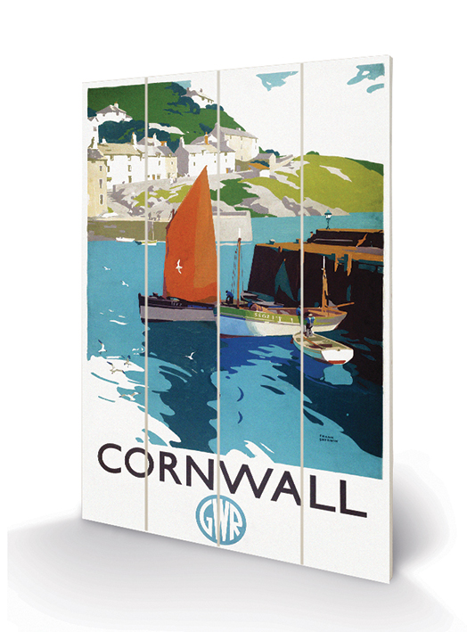 Cornwall (Boats) Wood Print