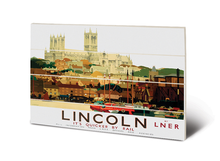 Lincoln (Cathedral & Boats by Fred Taylor) Wood Prints