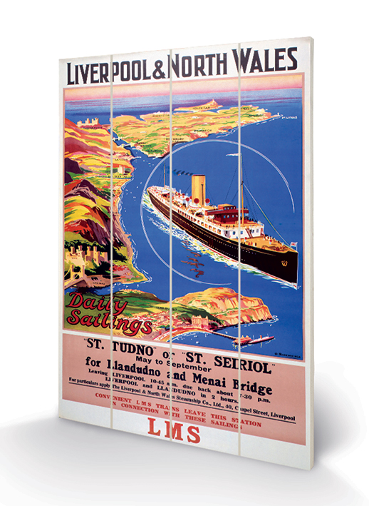 Liverpool and North Wales (Daily Sailings by Odin Rosenvinge) Wood Print