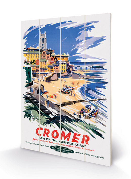 Cromer (Boats by Kenneth Steel) Wood Print