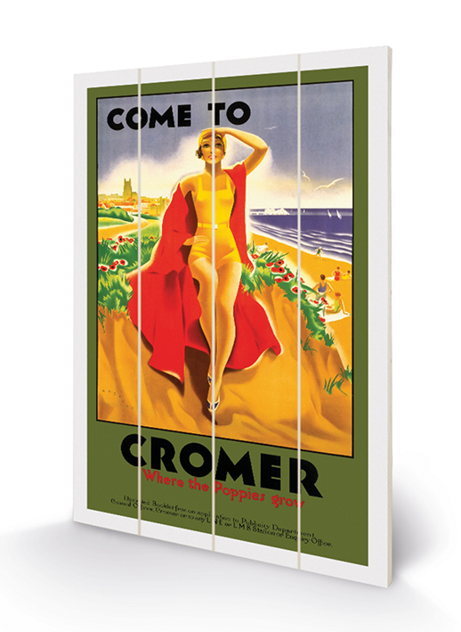 Cromer (Where the Poppies Grow by Bruce Angrave) Wood Prints