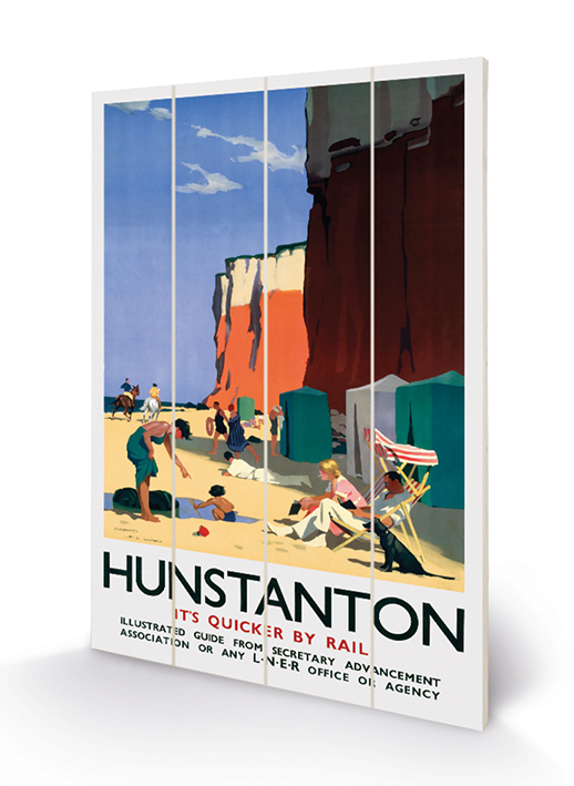 Hunstanton (Beach by H G Gawthorn) Wood Prints