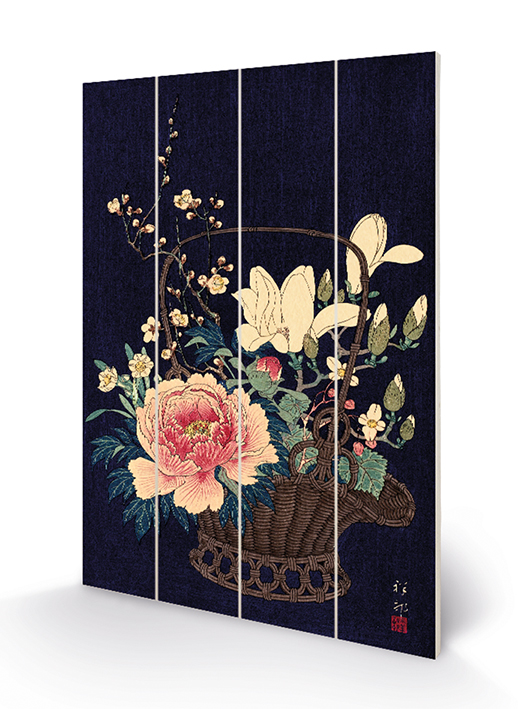 Ohara Koson (Basket of Flowers) Wood Prints