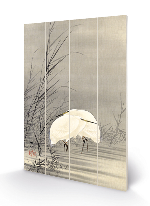 Ohara Koson (Egrets in a Swamp) Wood Prints