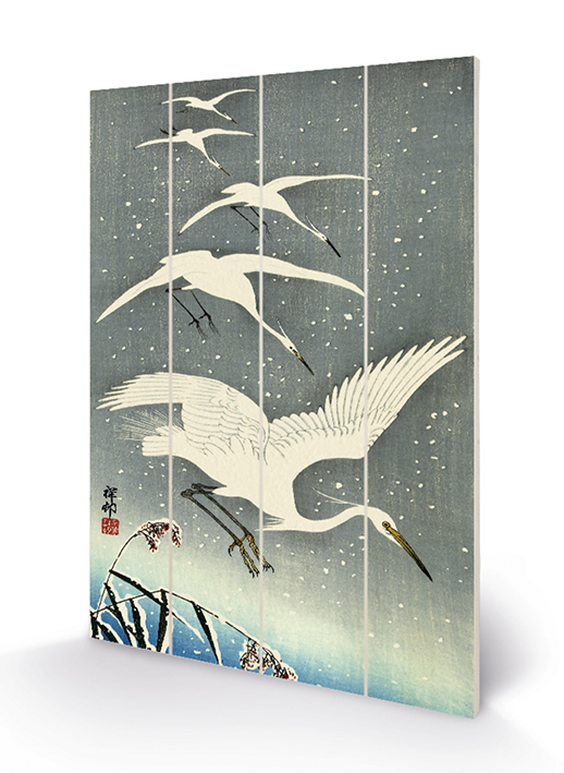 Ohara Koson (White Birds in Snow) Wood Prints