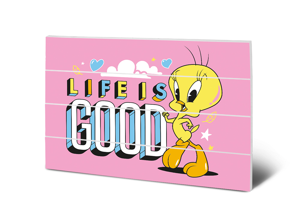 Looney Tunes (Life Is Good) Wood Print