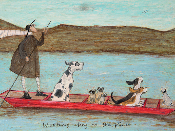 Sam Toft (Woofing along on the River) Canvas Prints