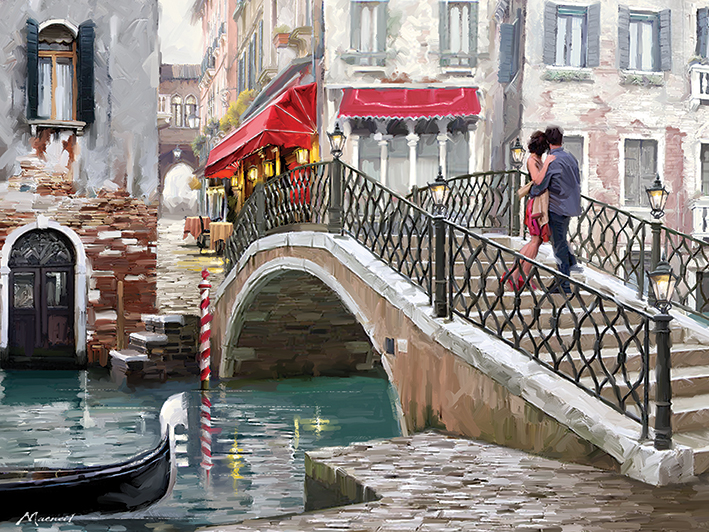 Richard Macneil (Venice Bridge) Canvas Print