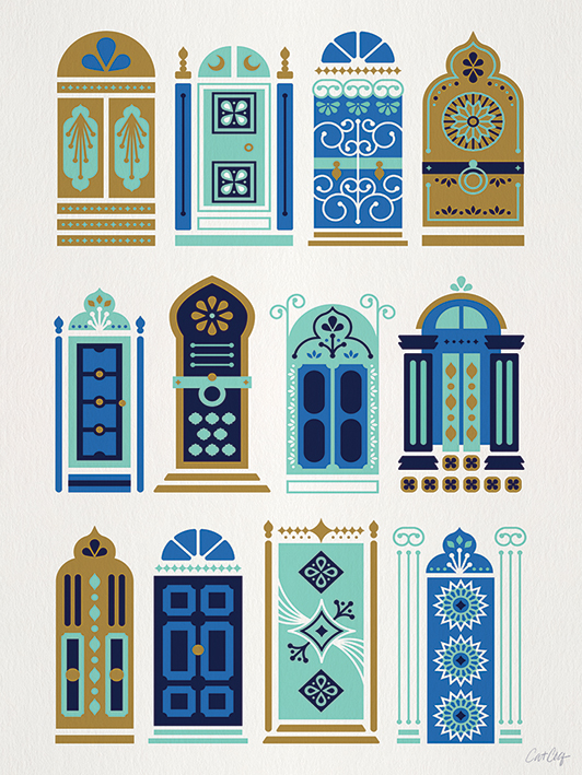 Cat Coquillette (Moroccan Doors) Canvas Print