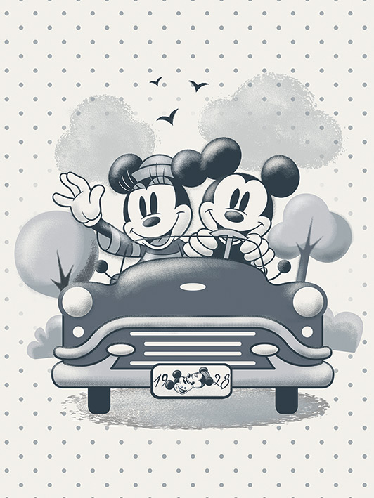 Mickey Mouse (Driving) Canvas Print