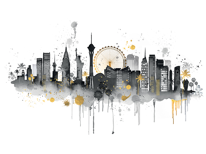 Summer Thornton (Las Vegas Skyline) Canvas Prints