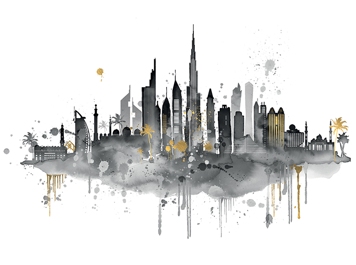 Summer Thornton (Dubai Skyline) Canvas Prints