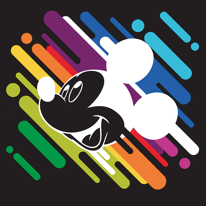 Mickey Mouse (Streaky) Canvas Print