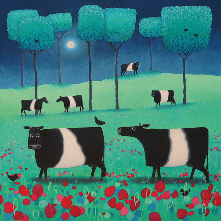 Ailsa Black (Belties in Green and Blue) Canvas Prints
