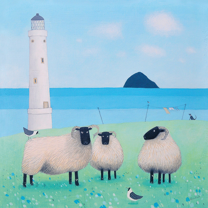 Ailsa Black (Wind on Wool) Canvas Print