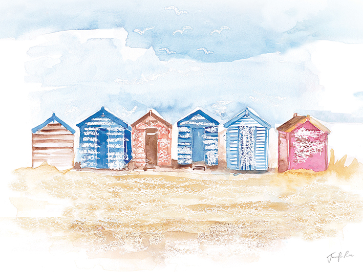 Jennifer Rose (Beach Huts) Canvas Prints
