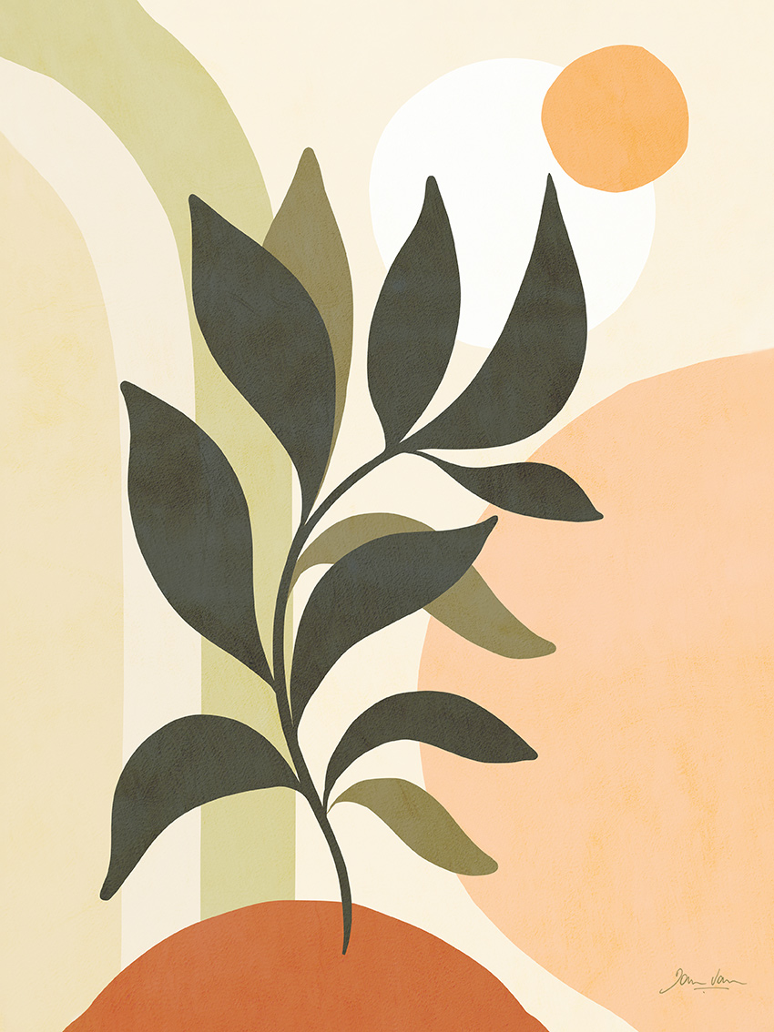 Dominique Vari (Earthy Tropical Foliage II) Canvas Print