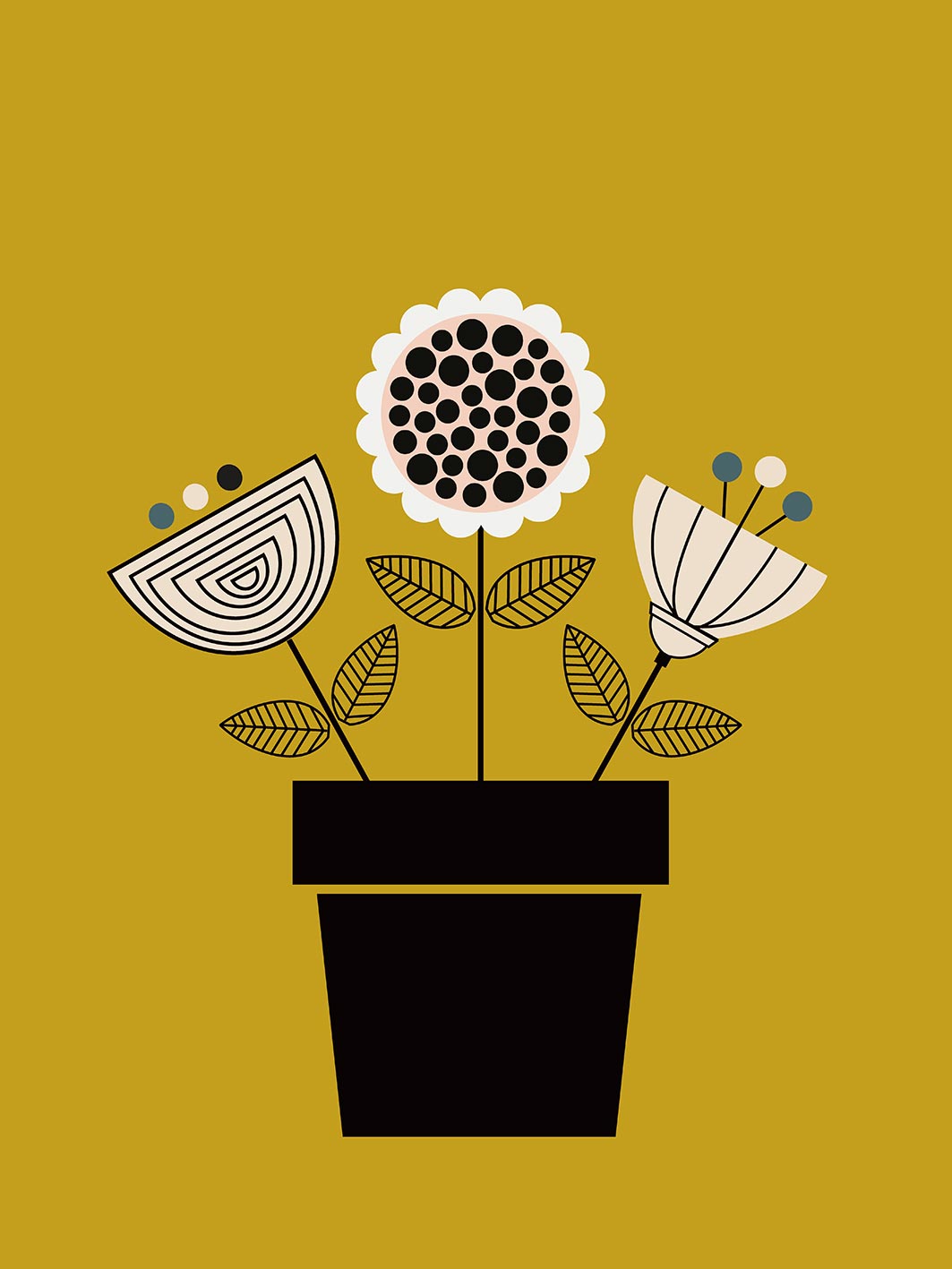 Lyndy Hants (Scandi Flowerpot) Canvas Prints