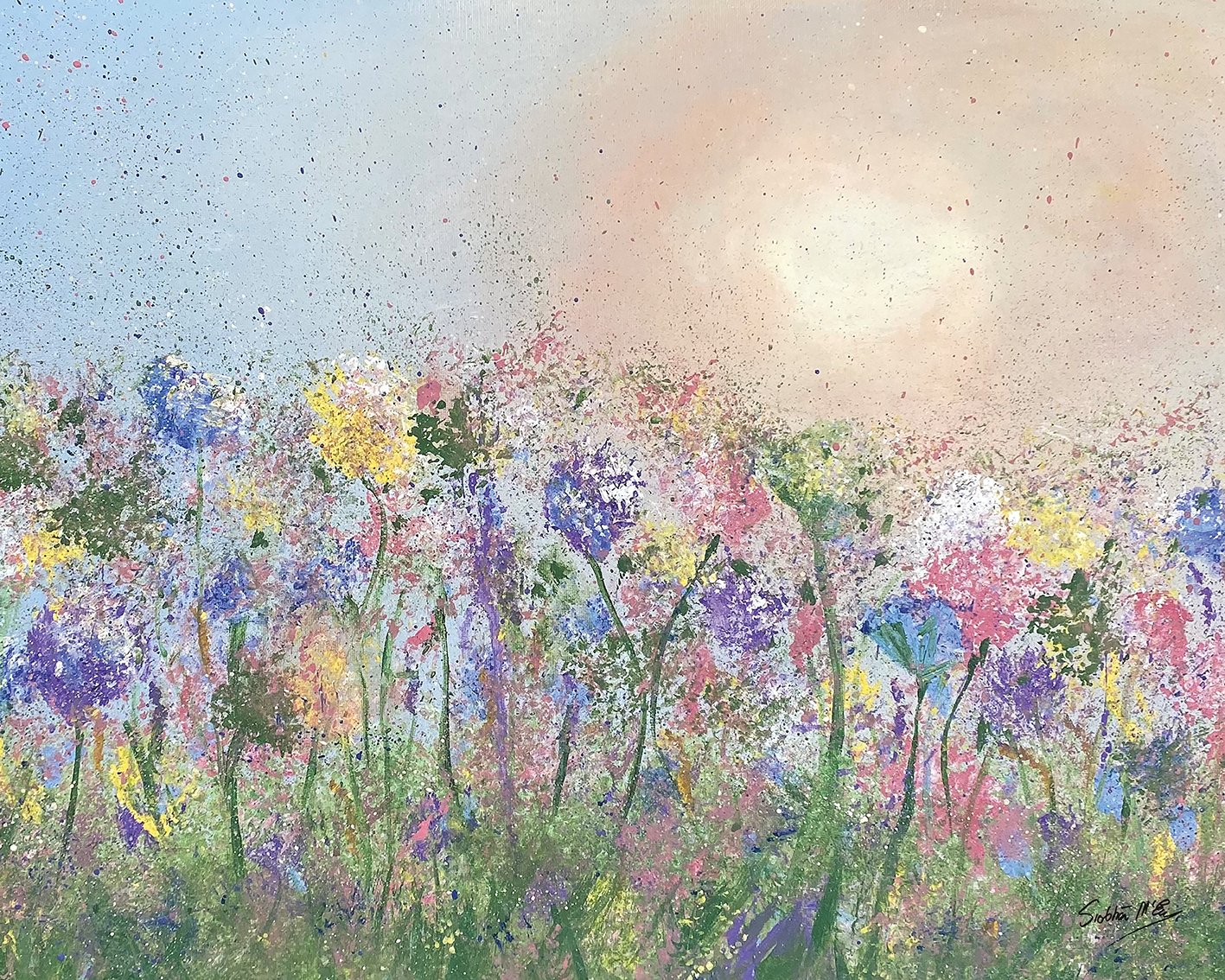 Siobhan McEvoy (Hazy Wildflowers) Canvas Print