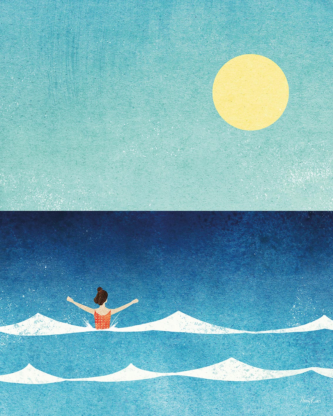 Henry Rivers (Sea Swim) Canvas Print