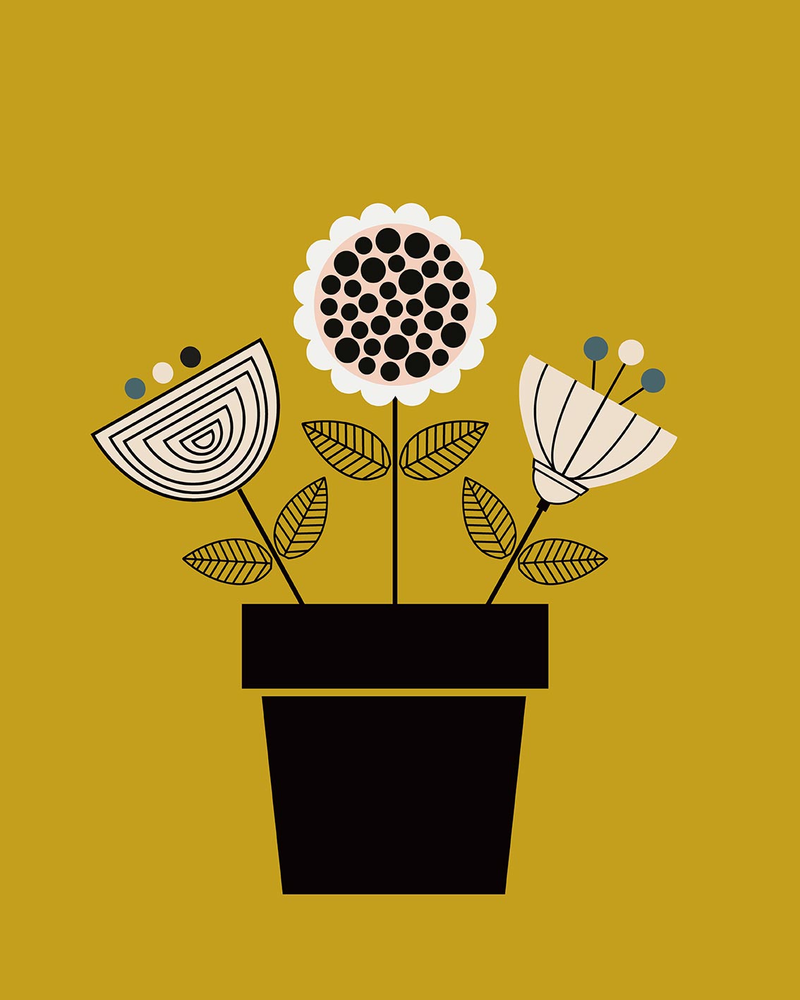 Lyndy Hants (Scandi Flowerpot) Canvas Print