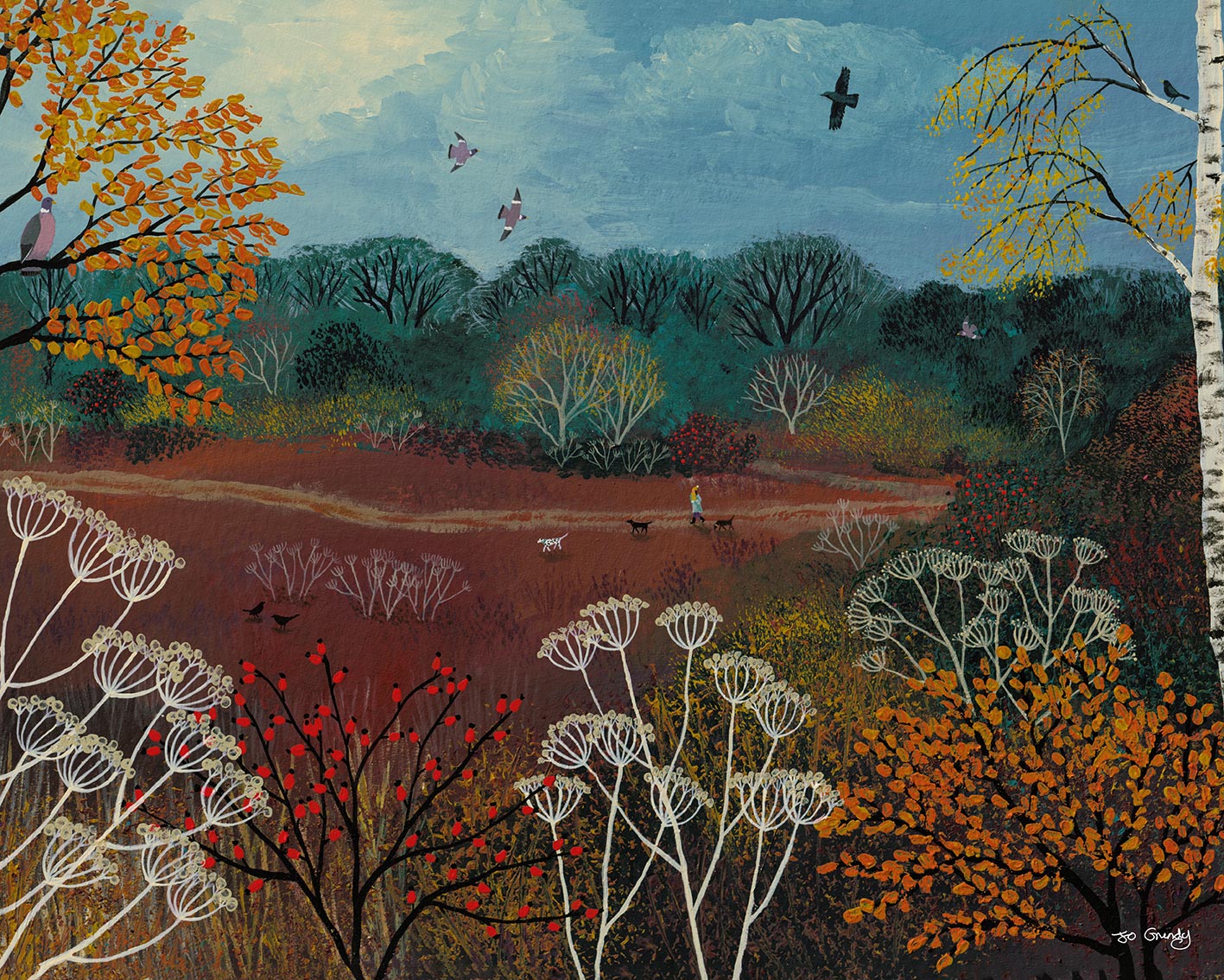 Jo Grundy (Autumn Walk) Canvas Prints
