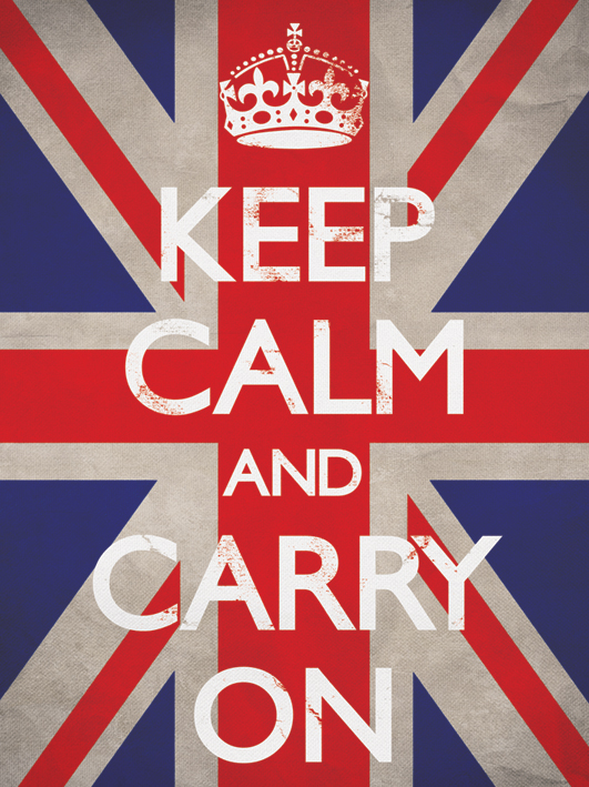 Keep Calm and Carry On (Union Jack) Canvas Print