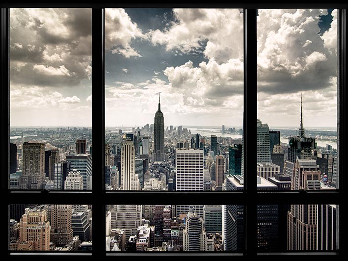 New York Window Canvas Print