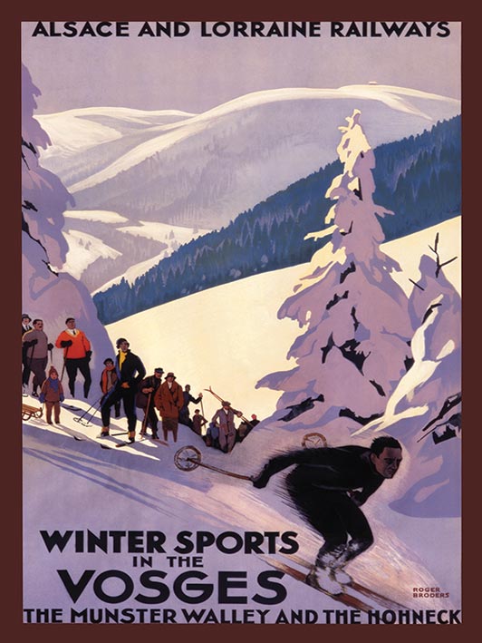 Winter Sports In The Vosges Canvas Print