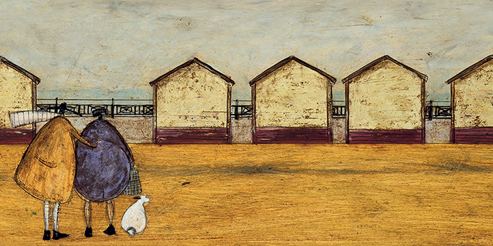 Sam Toft (Looking Through The Gap In The Beach Huts) Canvas Prints