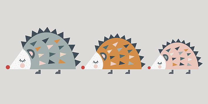 Little Design Haus (Hedgehogs) Canvas Print