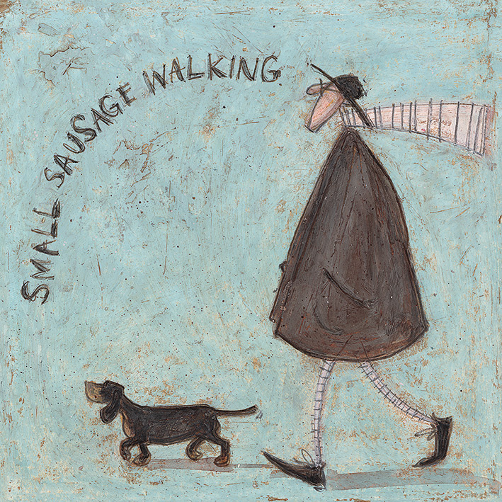 Sam Toft (Small Sausage Walking) Canvas Print | The Art Group